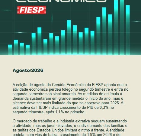 Cenário Econômico de Agosto 2026